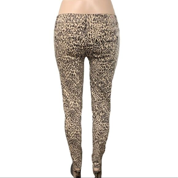 Tinseltown Juniors' Leopard Animal Print Low Rise Ankle Skinny Jeans Size 11 Jr - Picture 4 of 6